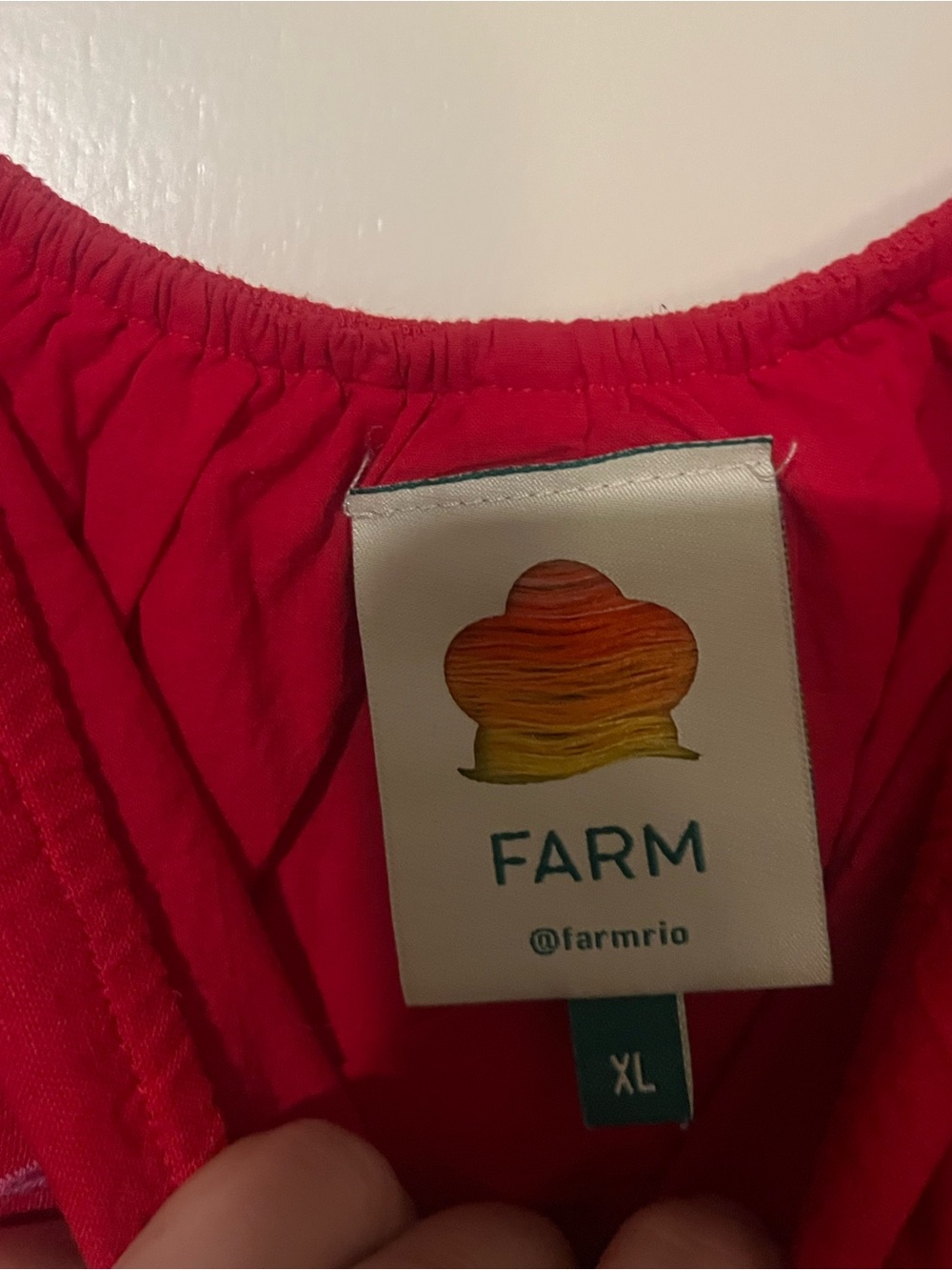 FARM Rio Red Embroidered Ruffled  Top - Picture 3 of 5